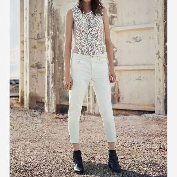 All Saints Denim - AllSaints Jasper Denim Jeans Cropped Ankle Zip